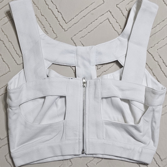 NWOT Endless Rose White Structured Tank Top - Picture 2 of 2